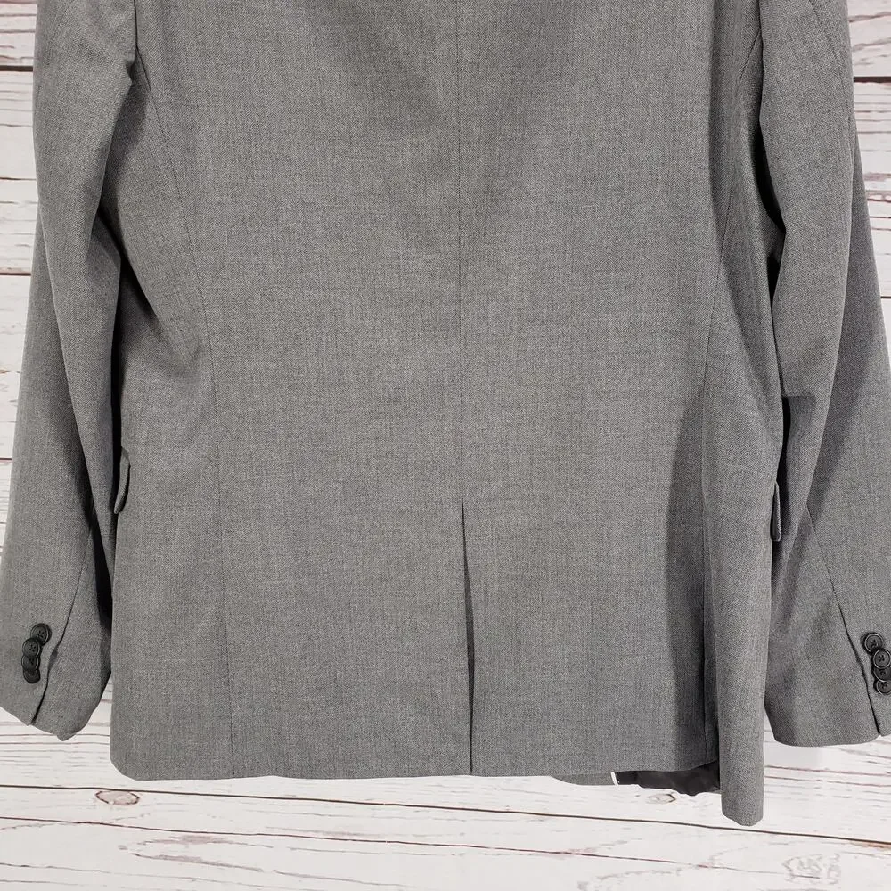 Banana Republic Gray Herringbone Standard Fit Sportscoat Blazer Jacket 40R